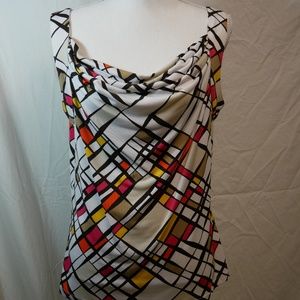 Ellen Tracy Abstract Printed Top